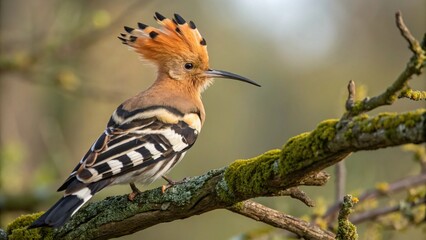 Female northern cardinal perches on a branch, a beautiful brown bird in nature