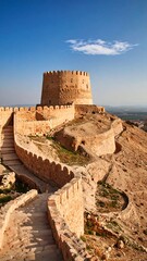 Ancient fortress on a hilltop