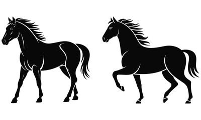 horse silhouette vector