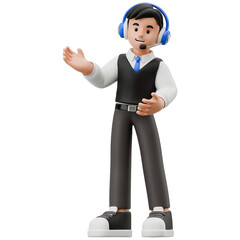 3D Call Center Agent Character