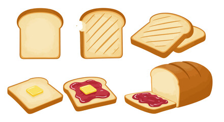 Toasted Bread Variations: Plain, Buttered, and Jammed