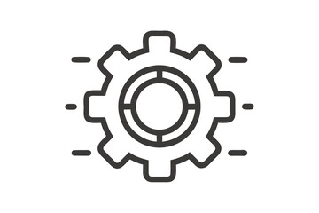 Gear With Adjustable Teeth Line Art