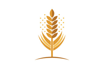 organic wheat stalk flowing grain pattern