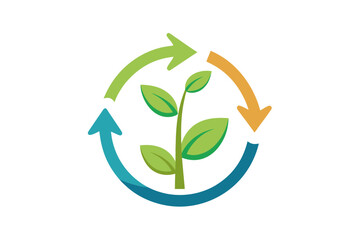 symbol of eco cycle sustainable growth nature  
