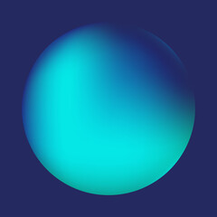 A holographic Neon Glow Gradient Sphere in Blue. Vibrant Gradient Banner with blue Glow Gradient...