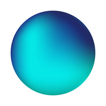 A holographic Neon Glow Gradient Sphere in Blue. Vibrant Gradient Banner with blue Glow Gradient background. Vector Illustration