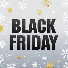 Stylish Black and Gold Poster for Black Friday Sale with Sparkling Black Surface and Bold "Black" Inscription, Suitable for Digital and Print Campaigns to Maximize Visibility
