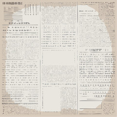 Fototapeta premium Grunge old newspaper texture background wallpaper