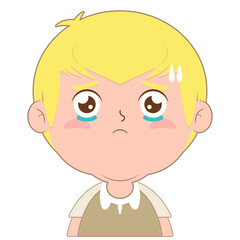 Obraz premium boy crying face cartoon cute