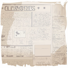 Fototapeta premium Grunge old newspaper texture background wallpaper