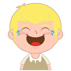Obraz premium boy laughing face cartoon cute