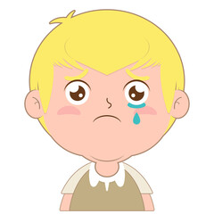 Obraz premium boy scared face cartoon cute