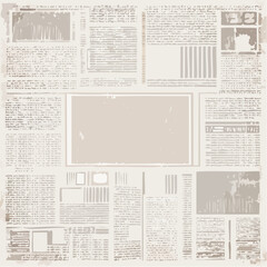 Obraz premium Grunge old newspaper texture background wallpaper