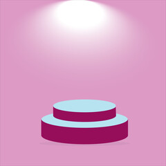 empty podium for exhibit in the room