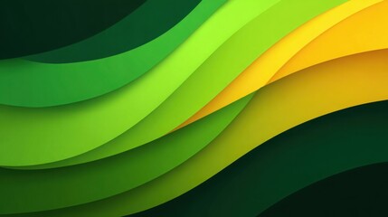 A green and yellow striped background with a green and yellow wave
