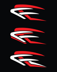 Abstract racing stripes car wrap stickers set © MustikaRatna