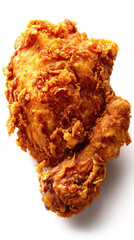 Hot Crispy Fried Chicken with Golden Crust and Juicy Texture on Transparent Background

