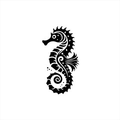 Seahorse illustration isolated on white