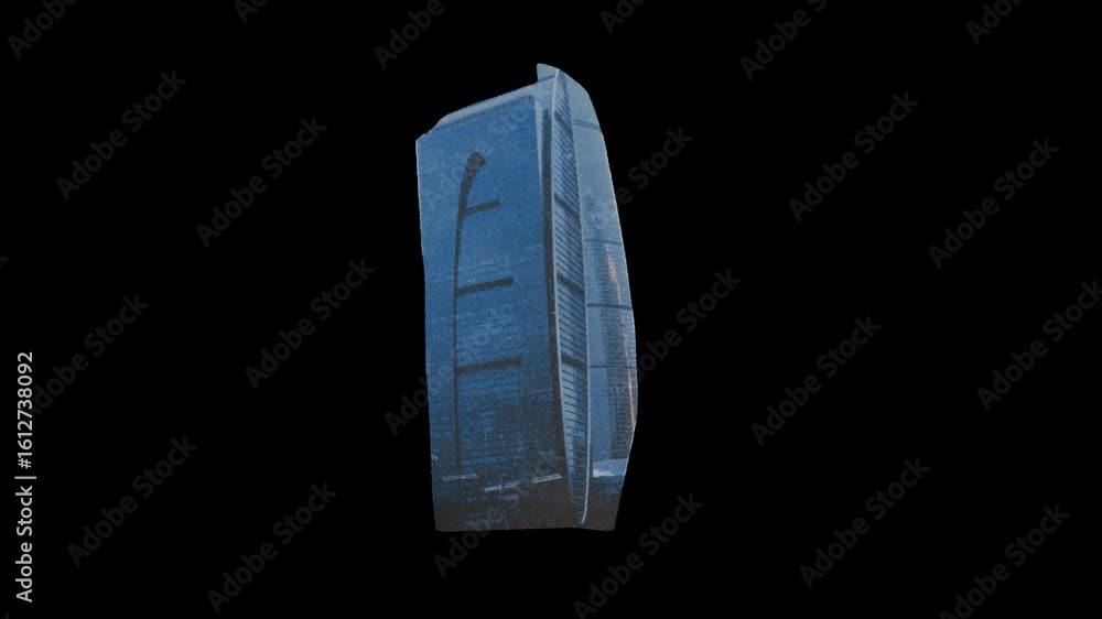 Poster Abstract Skyscraper, Dynamic Architectural Visualization