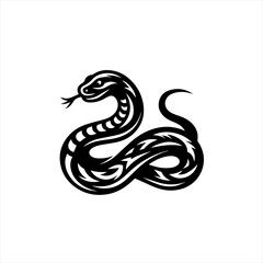 Obraz premium Coiled snake illustration