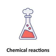 Chemical reactions Vector Icon which can easily modify or edit