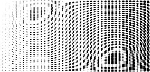 Wavy gradient halftone dots pattern texture background
