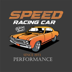 vector illustration of an racing car
