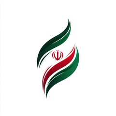Modern interpretation of Iran's national identity featuring traditional colors and symbols