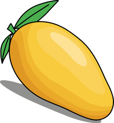 mango fruit with leaf