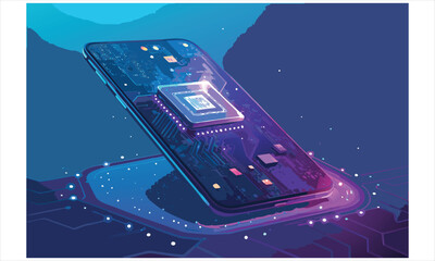 illustration of mobile phone