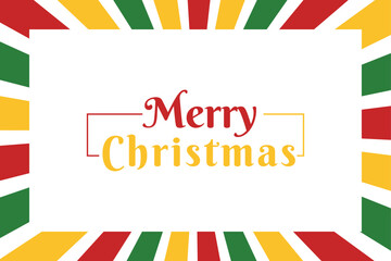 Christmas Border with Merry Christmas Typography. Vector illustration of Christmas Border with festive colors