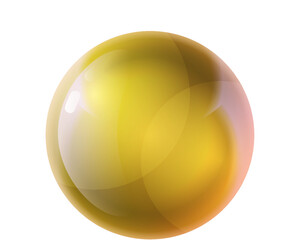 Crystal marble ball sphere in vector. Game glossy orb
