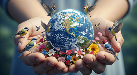 eco concept of environmental conservation . Generative AI