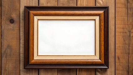 Rustic Wood Frame on Wooden Wall