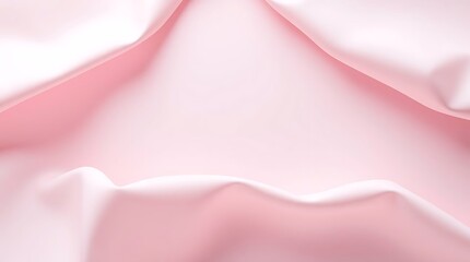 Soft pink satin fabric as background.