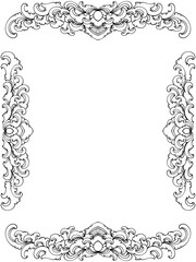 frame with floral ornament