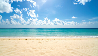 海　砂浜　ビーチ　8月　夏　Generative AI	
