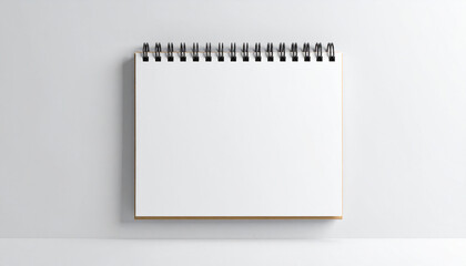 A close-up of an empty note with springs on an isolated white background.