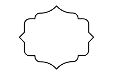 Black ornate decorative border frame with floral motifs and arabesque elements vector