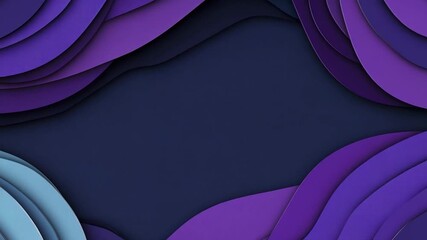 Abstract layered shapes in shades of purple and blue - Powered by Adobe