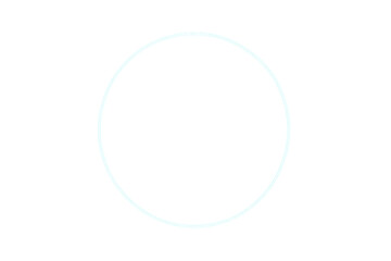 Modern glowing neon circle providing minimalist design accent, highlighting key visual elements with futuristic aesthetic against transparent background