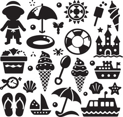 Travel and landmarks icon set vector illustration with holiday design collection