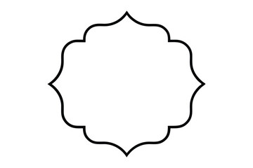 Black ornate decorative frame with floral elements and text space border text box