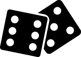 Dices flat icon for a race to guess the numbers or a gambling game illustration