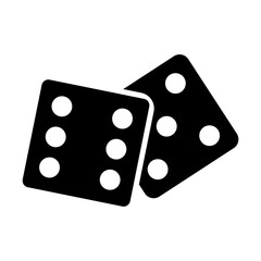 Dices flat icon vector for a race to guess the numbers or a gambling game illustration