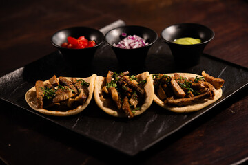 Mexican Street Tacos with Traditional Salsas