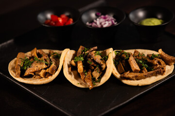 Mexican Street Tacos with Traditional Salsas