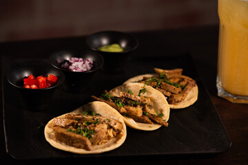 Mexican Street Tacos with Traditional Salsas