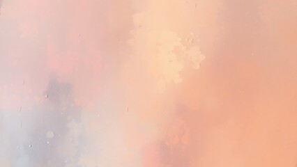 ウォームトーンの水彩が滲むソフトな抽象背景