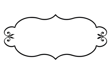 Black ornate decorative frame with floral flourishes on white background ornate frame decorative border